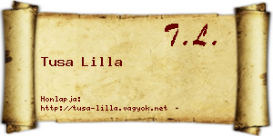 Tusa Lilla névjegykártya